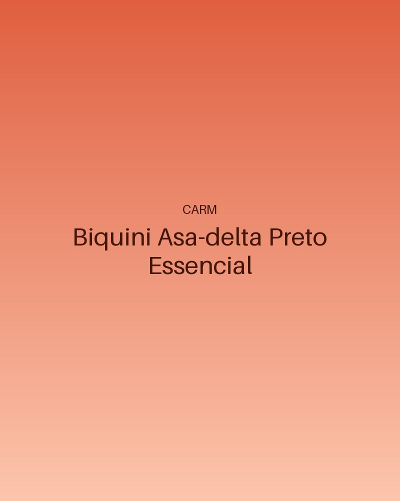 Biquíni Asa-delta Preto Essencial - foto 1 | Carm Moda Praia