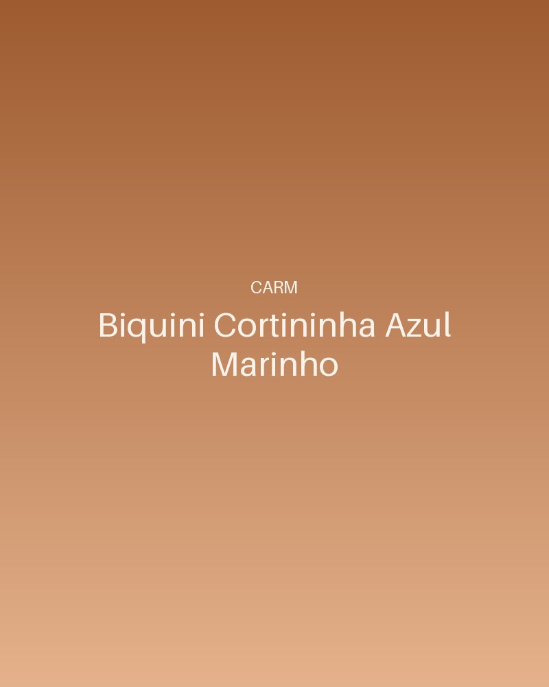Biquíni Cortininha Azul Marinho - foto 1 | Carm Moda Praia
