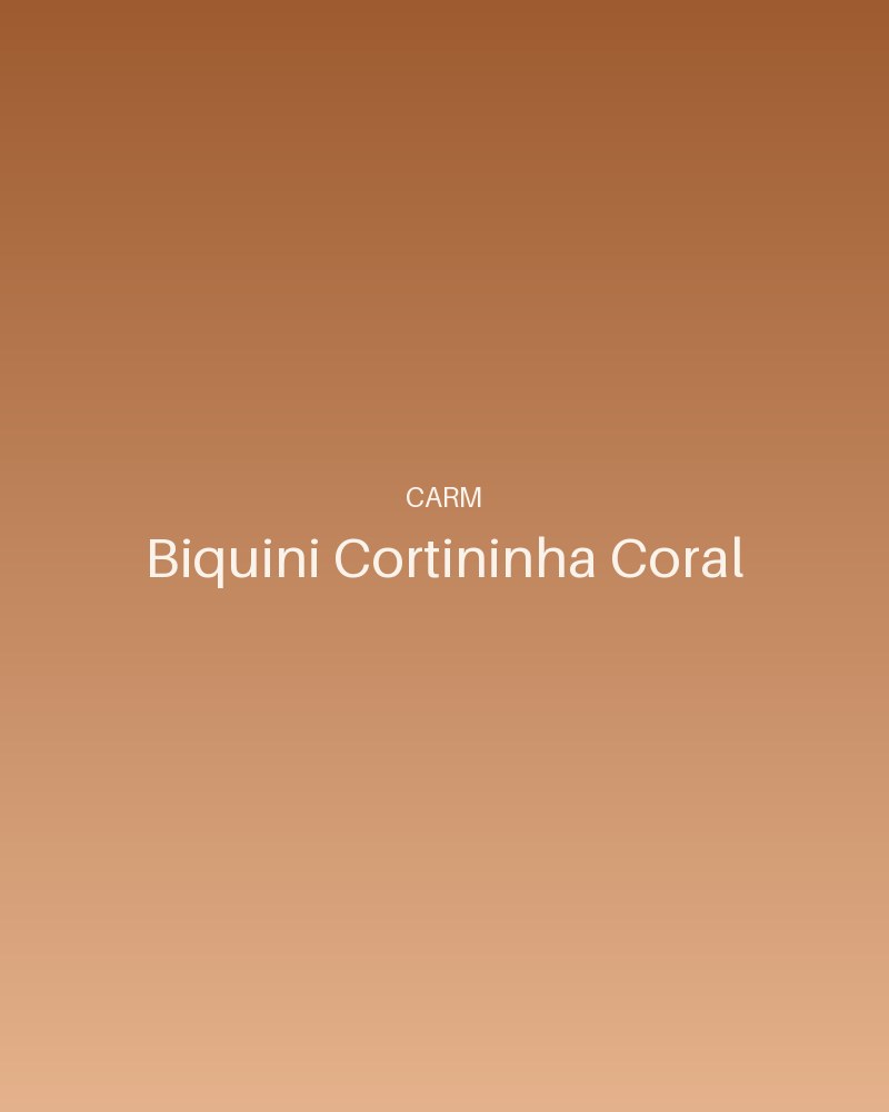 Biquíni Cortininha Coral - foto 1 | Carm Moda Praia