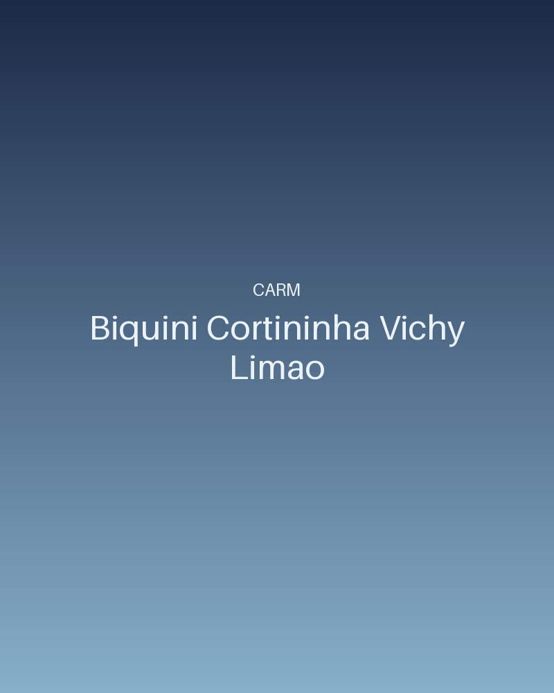 Biquíni Cortininha Vichy Limão - foto 1 | Carm Moda Praia