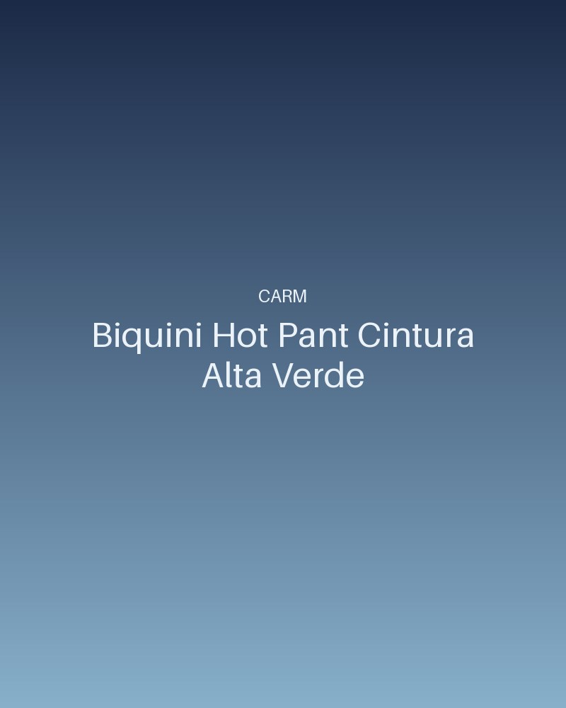 Biquíni Hot Pant Cintura Alta Verde - foto 1 | Carm Moda Praia