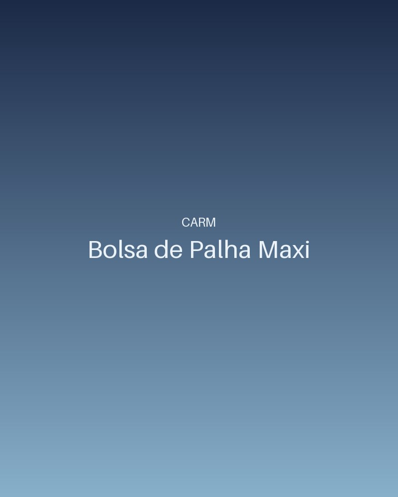 Bolsa de Palha Maxi - foto 1 | Carm Moda Praia