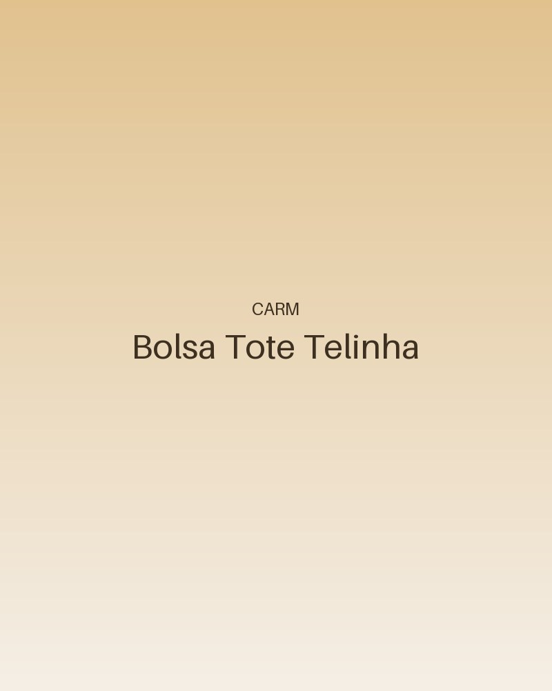Bolsa Tote Telinha - foto 1 | Carm Moda Praia