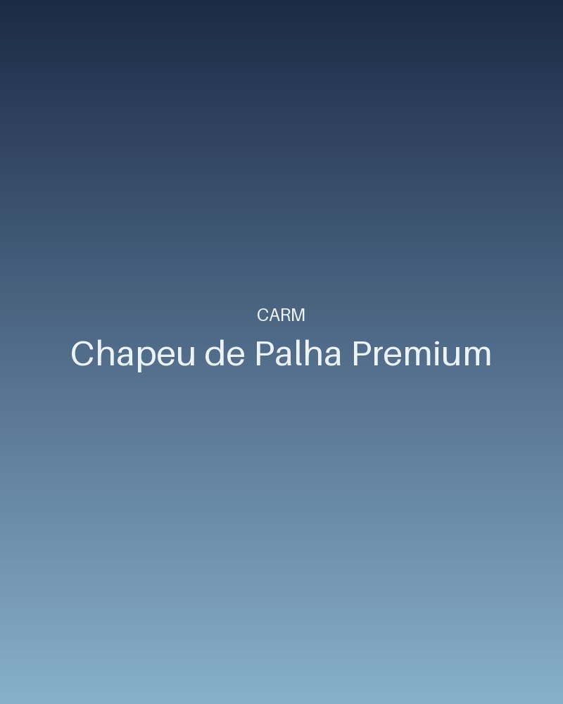 Chapéu de Palha Premium - foto 1 | Carm Moda Praia