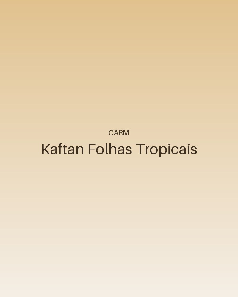Kaftan Folhas Tropicais - foto 1 | Carm Moda Praia