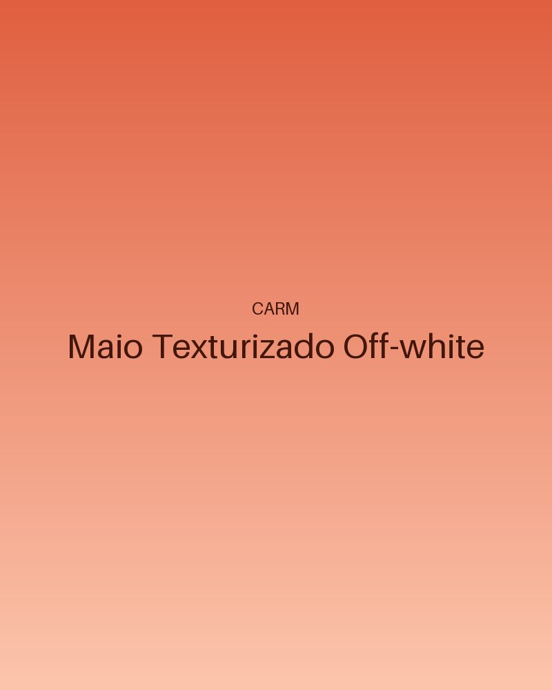 Maiô Texturizado Off-white - foto 1 | Carm Moda Praia