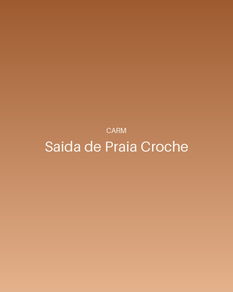 Saída de Praia Crochê - foto 1 | Carm Moda Praia