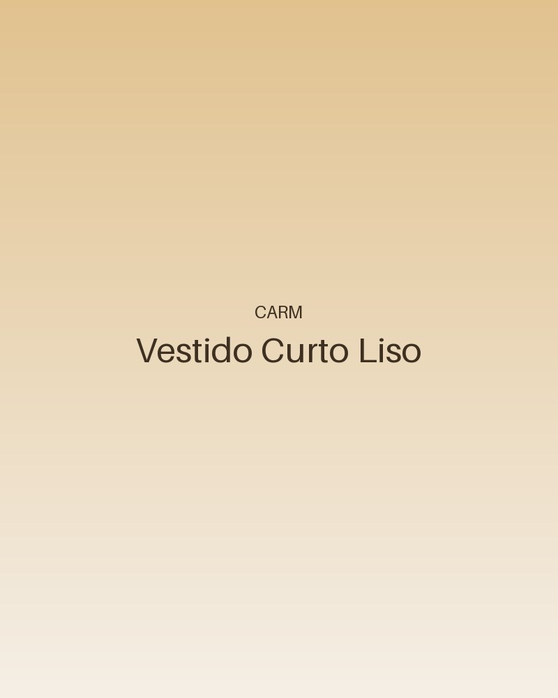 Vestido Curto Liso - foto 1 | Carm Moda Praia